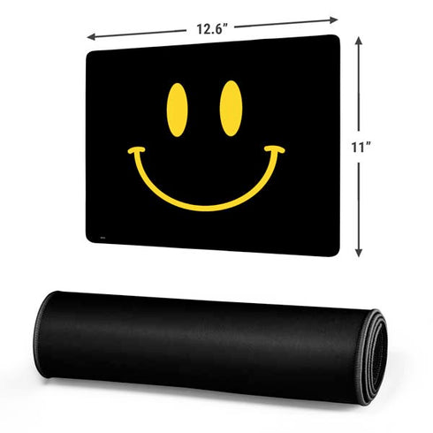 Black Happy Face Gaming Mouse Pad